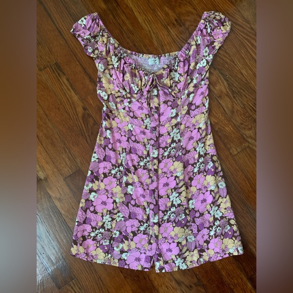 Urban outfitters pink floral mini dress - Picture 2 of 7